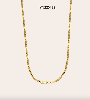 CE K Gold Modne naszyjniki ze stali nierdzewnej Luksusowe LOVE 3d Ball Chain Necklace